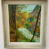 Peinture forêt riveraine