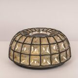 Ceiling lights in iron and clear glass by Limburg, Germany, 1960s.