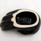 Empty pocket dish Hand 1980s in black earthenware