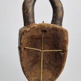 Toma passport mask, antique patinated wood, 16 cm, with stand
