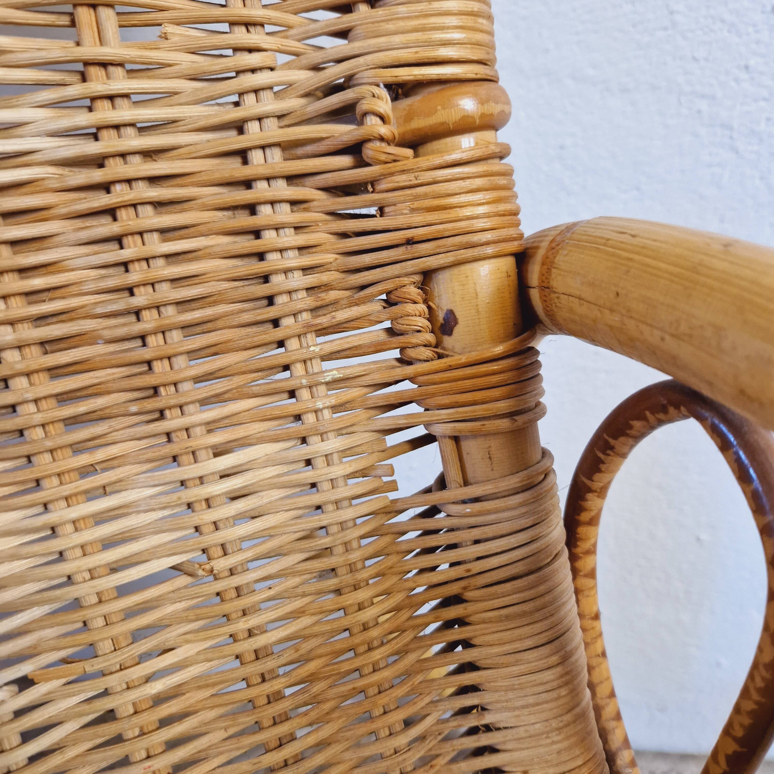 Rattan armchair for children