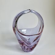 Vintage Art Glass Basket by Miroslav Klinger, 1960s