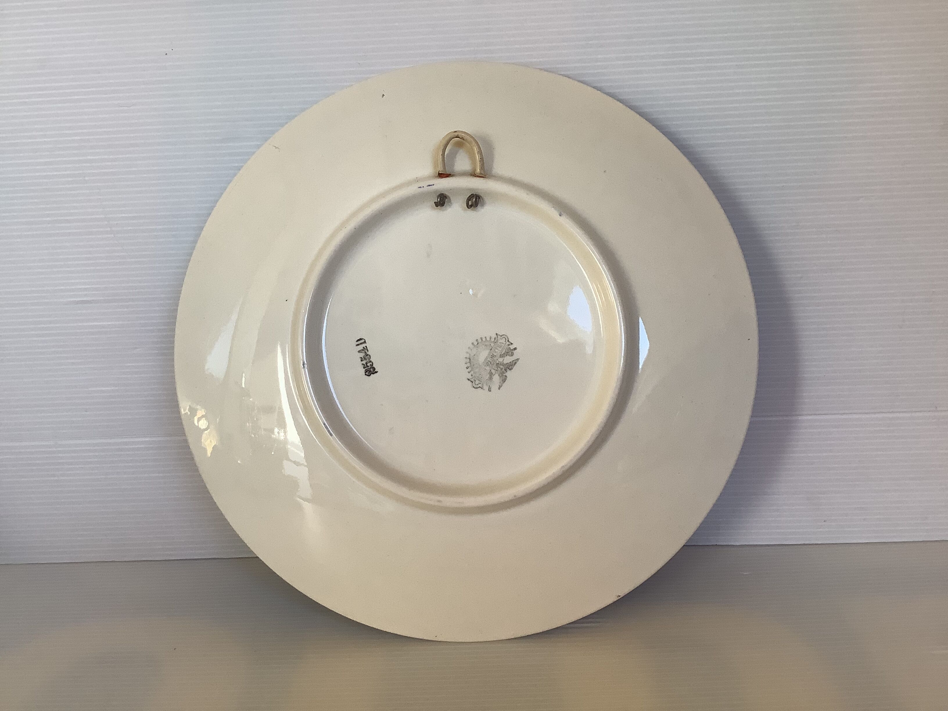 Old blue plate fir deer doe Villeroy and Boch