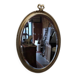 French classic Style Brass Mirror With Bow, 1950/60s