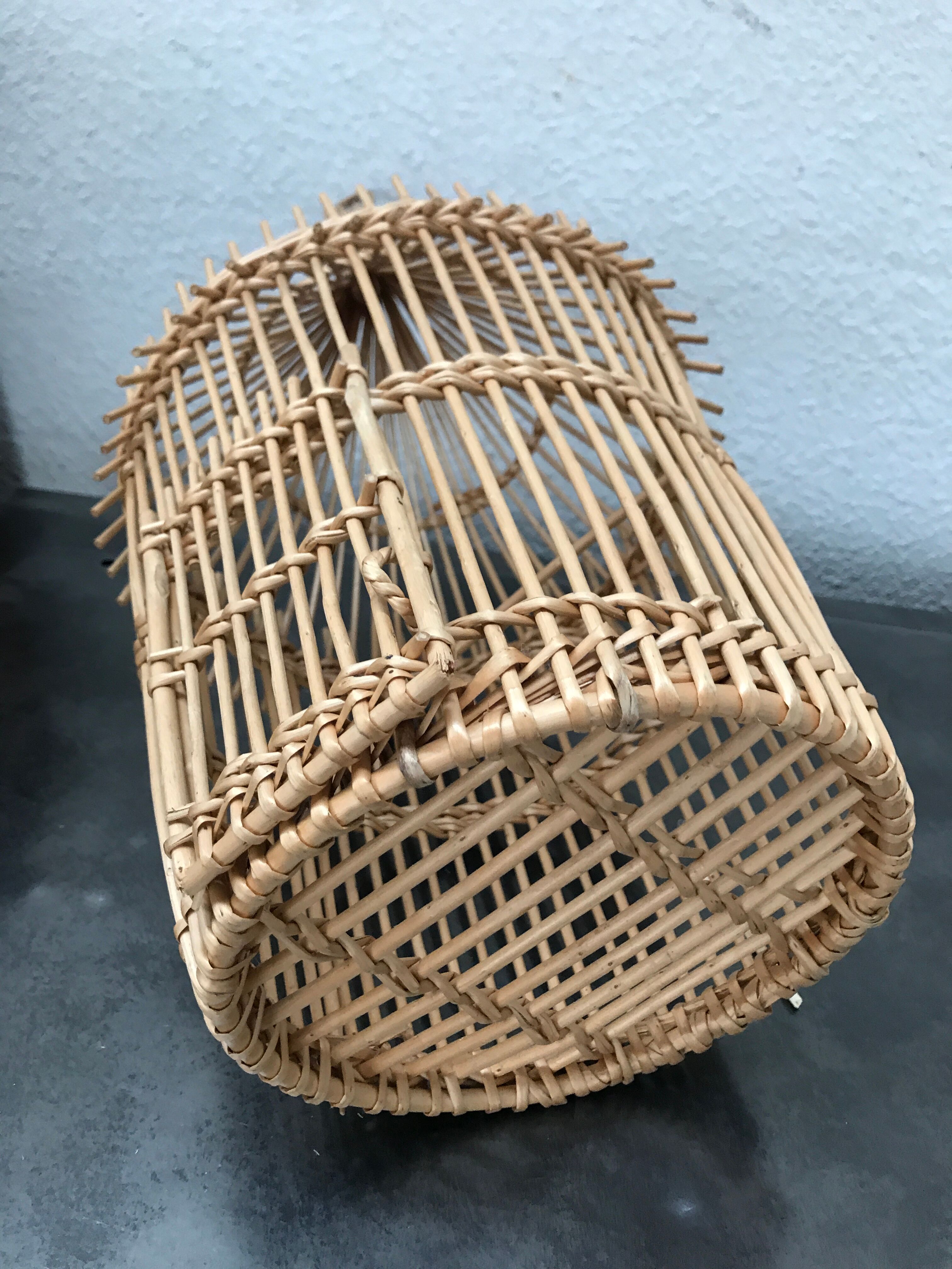 Rattan bird cage