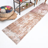 Handmade floral turkish runner rug