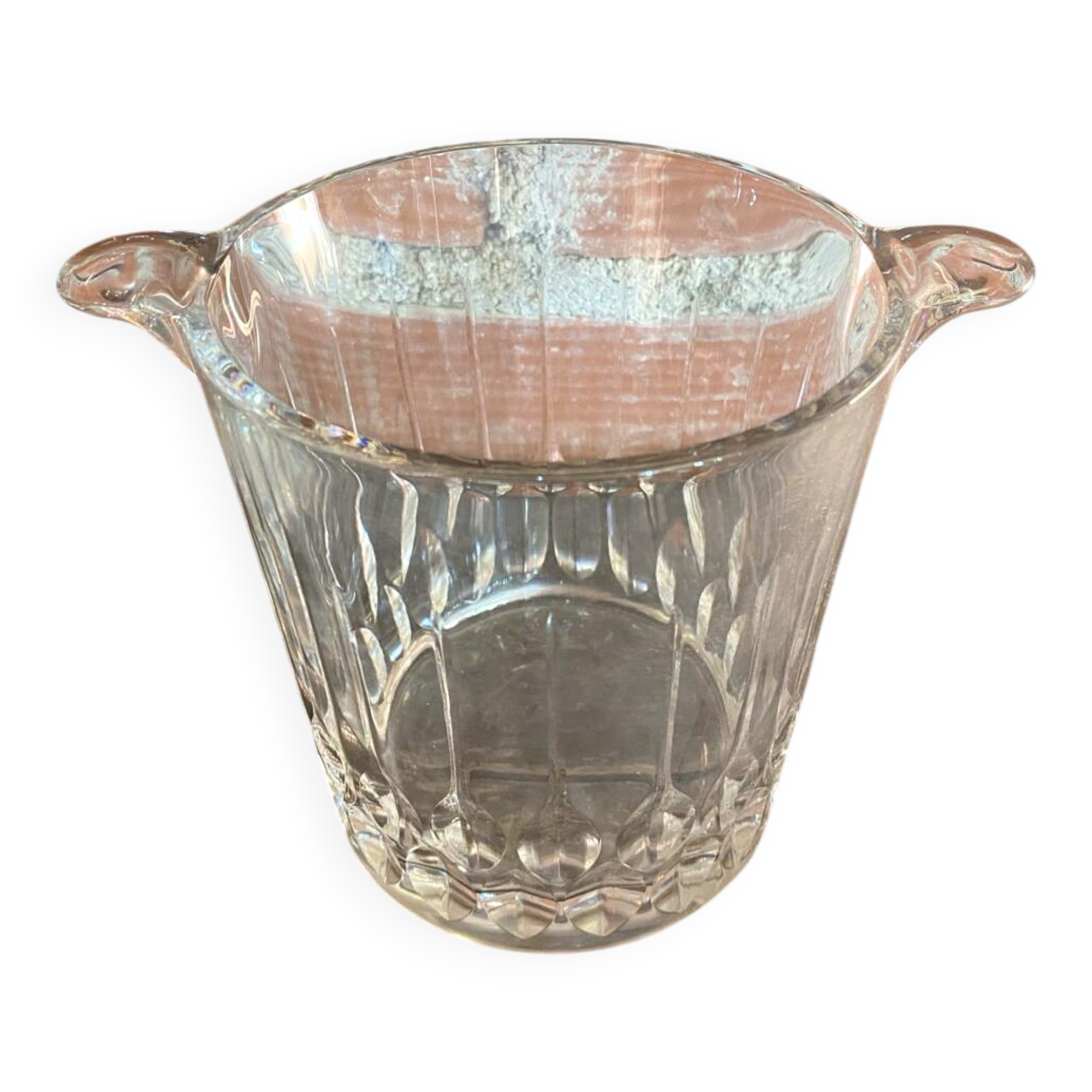 Crystal Ice Bucket Mold + Vintage Handle #D469