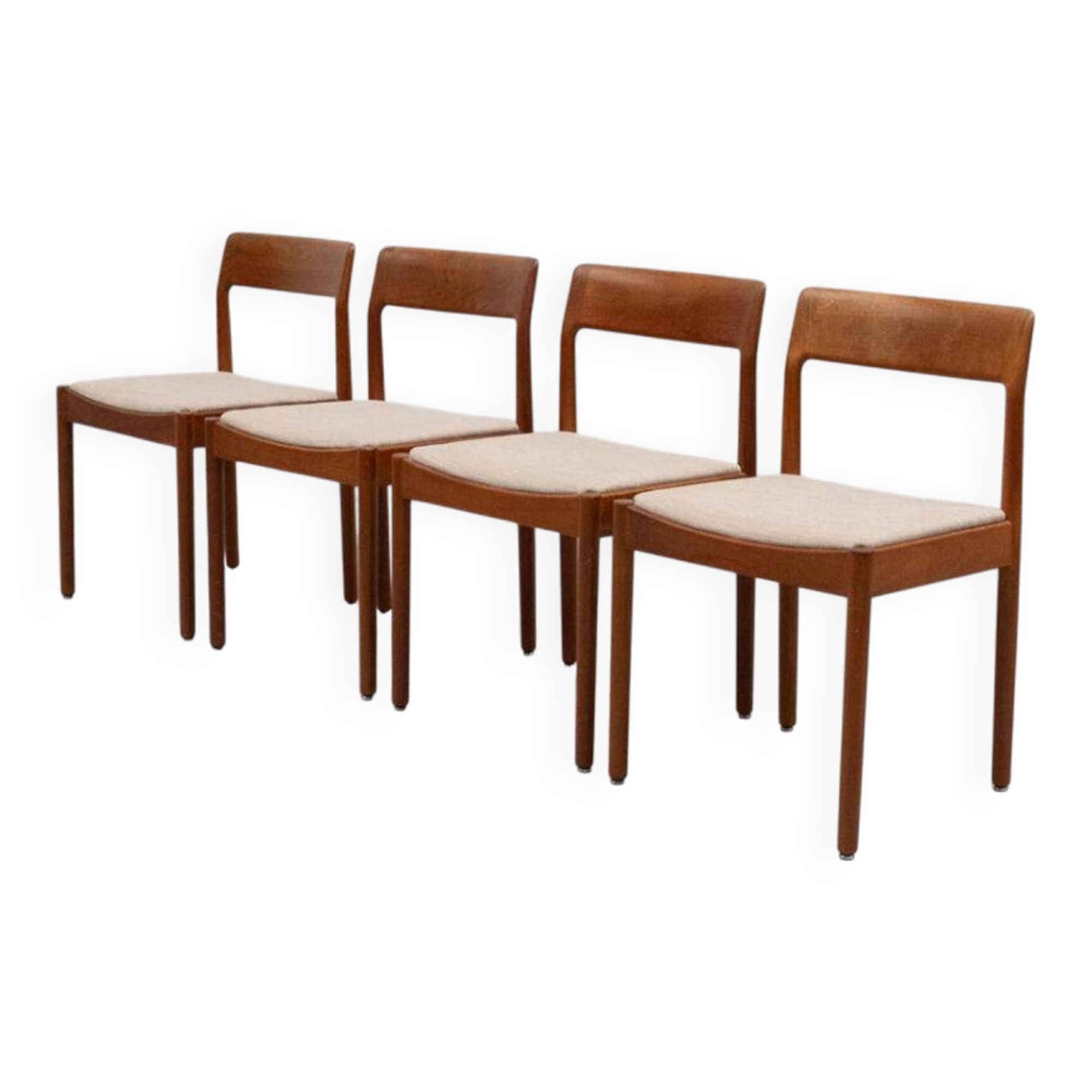 Danish dining chairs set by Johannes Nørgaard 1960s