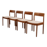 Danish dining chairs set by Johannes Nørgaard 1960s