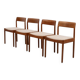Danish dining chairs set by Johannes Nørgaard 1960s