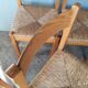 Set de 4 chaises estampillées design bois et paille epoque 1960/70