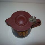 Painted enamelled teapot