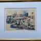 Numbered litho painting "Ladies souk" signed Spencer W. TART (1942) Orientalist