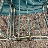 Set of 4 Gastone Rinaldi style chairs in chrome metal