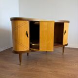 Meuble bar vintage à plateau tournant – l’esprit cocktail des années 50