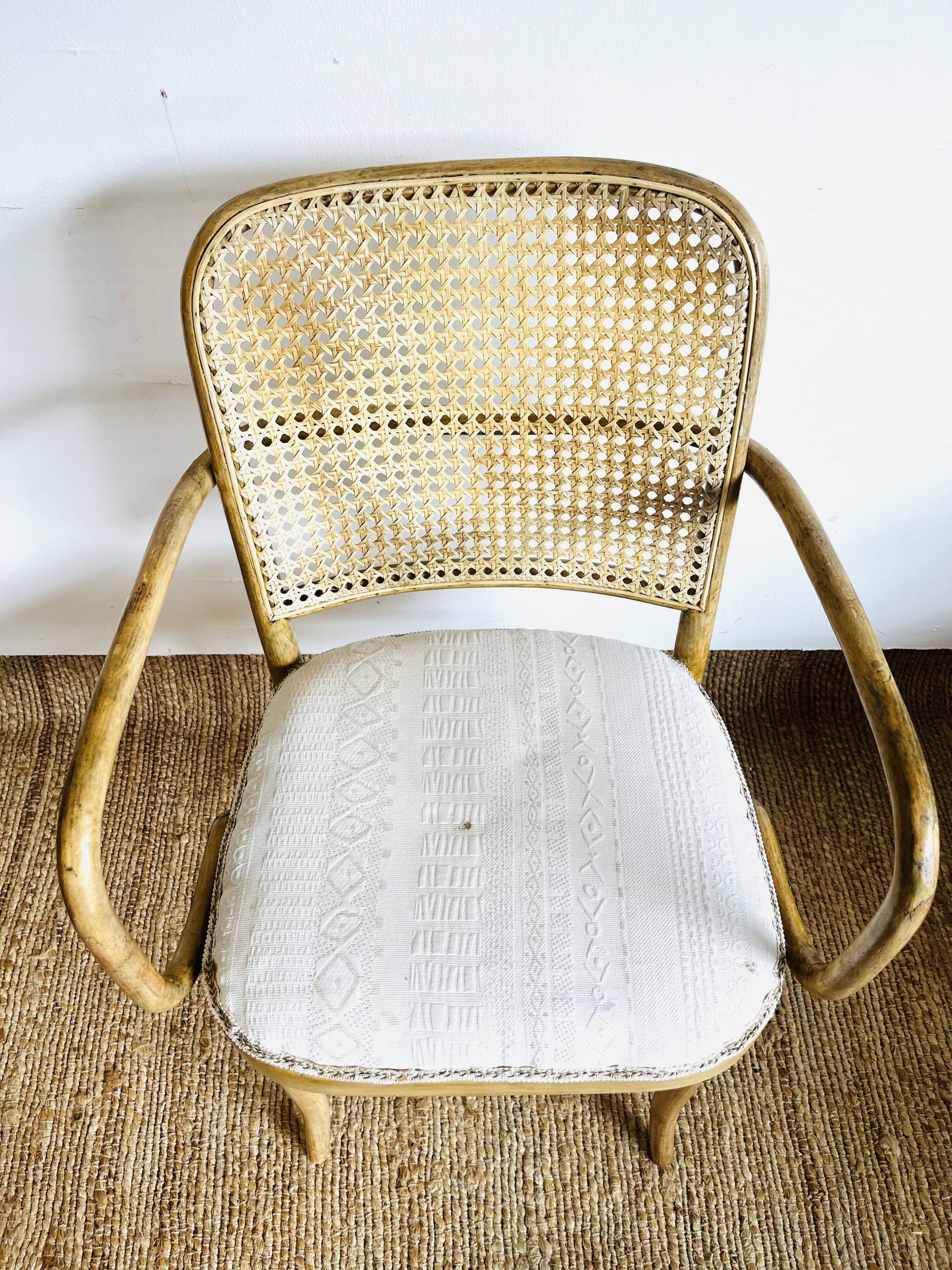 Josef Hoffmann for Thonet model 811 armchair in bentwood and cane
