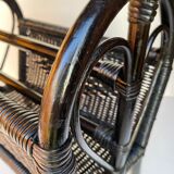 Porte revue rotin vintage