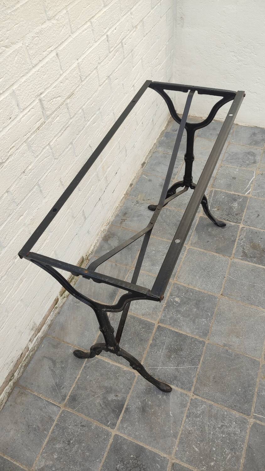 Cast iron and marble bistro table