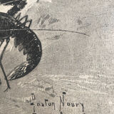 Original vintage engraving lobster and lobster