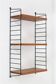 Original String shelf / Kajsa & Nisse Strinning / teak / modern mid-century design / black / 75x40x20cm