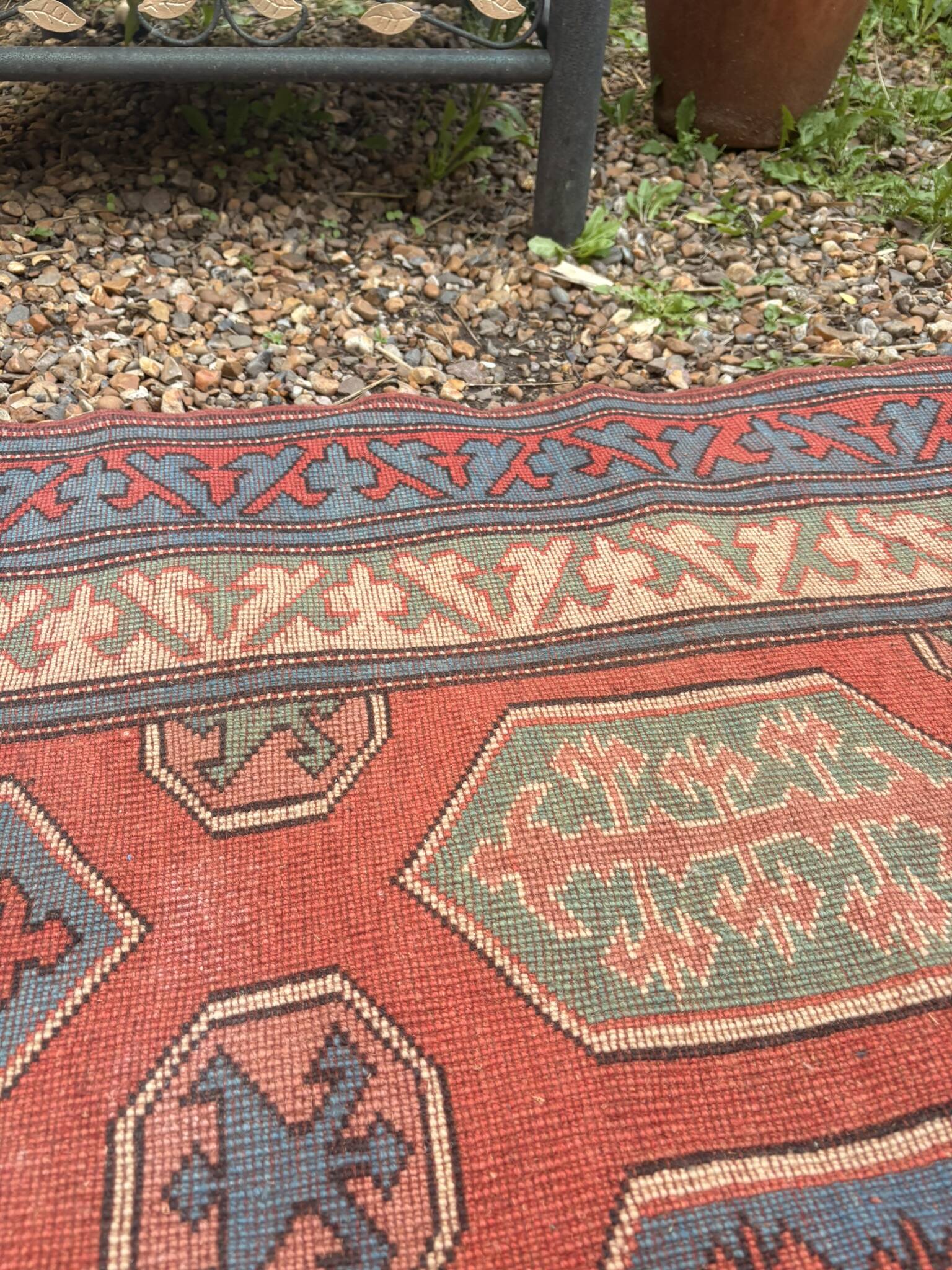Antique Shirvan carpet Caucasus 125x190 handmade wool geometric tribal boho