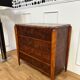 Commode vintage plateau marbre rouge
