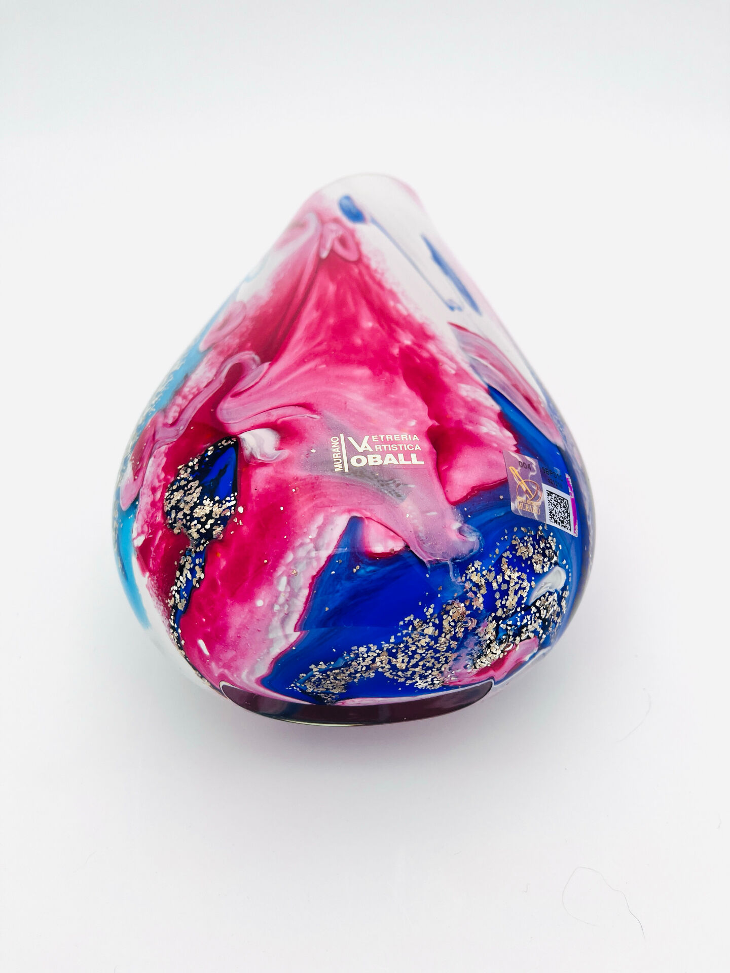 Oball Murano Vase - Sommerso - 24k Gold - Labeled - H30cm/3.4kg