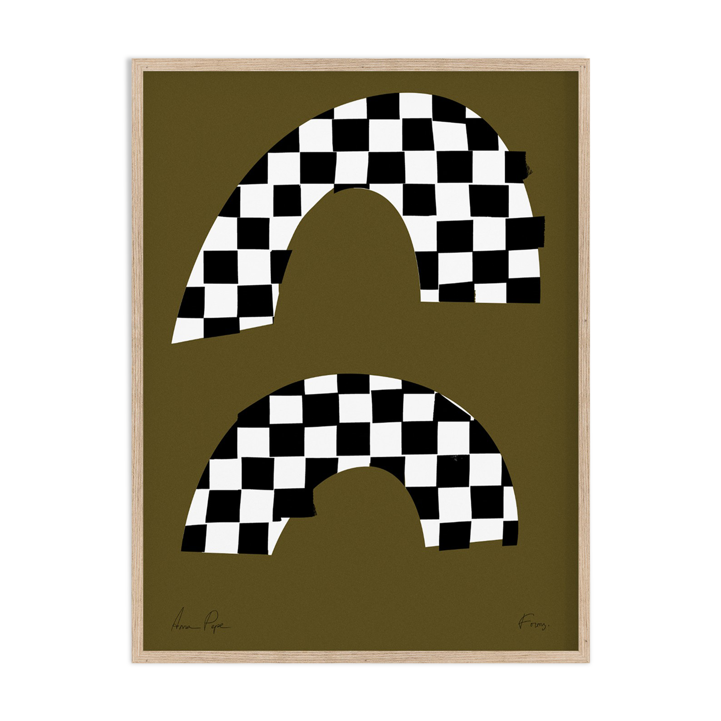 Framed abstract giclee art print 50x70cm