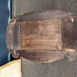 Chest of drawers old marquetry marble top style louis xvi