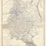 An antique engraved map of Russia by keith johnston circa 1869