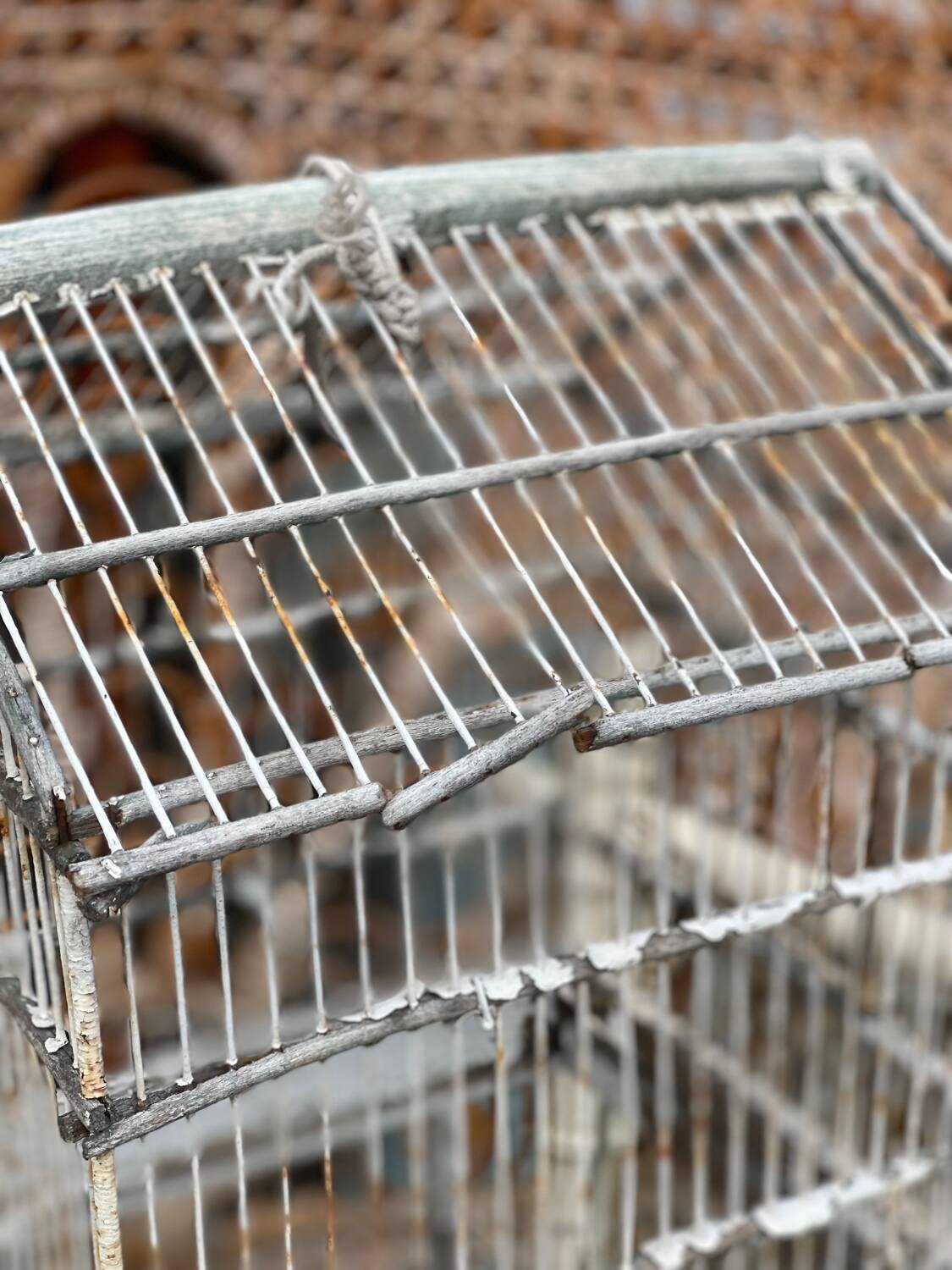 Old aviary/wooden garden bird cage 1930'