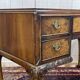1930s Chippendale English desk in burr walnut