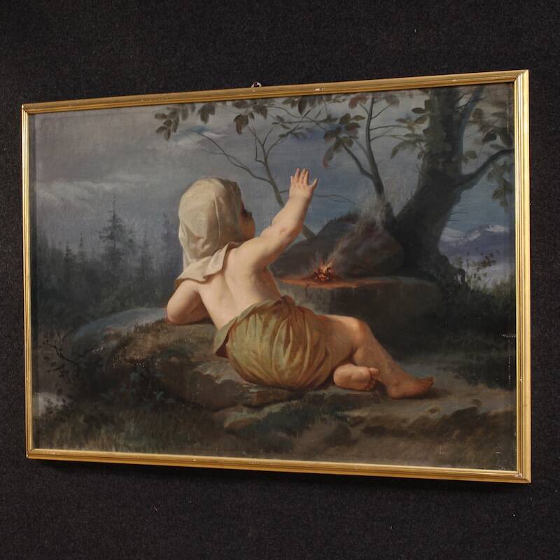 19th century Italian painting “Winter”