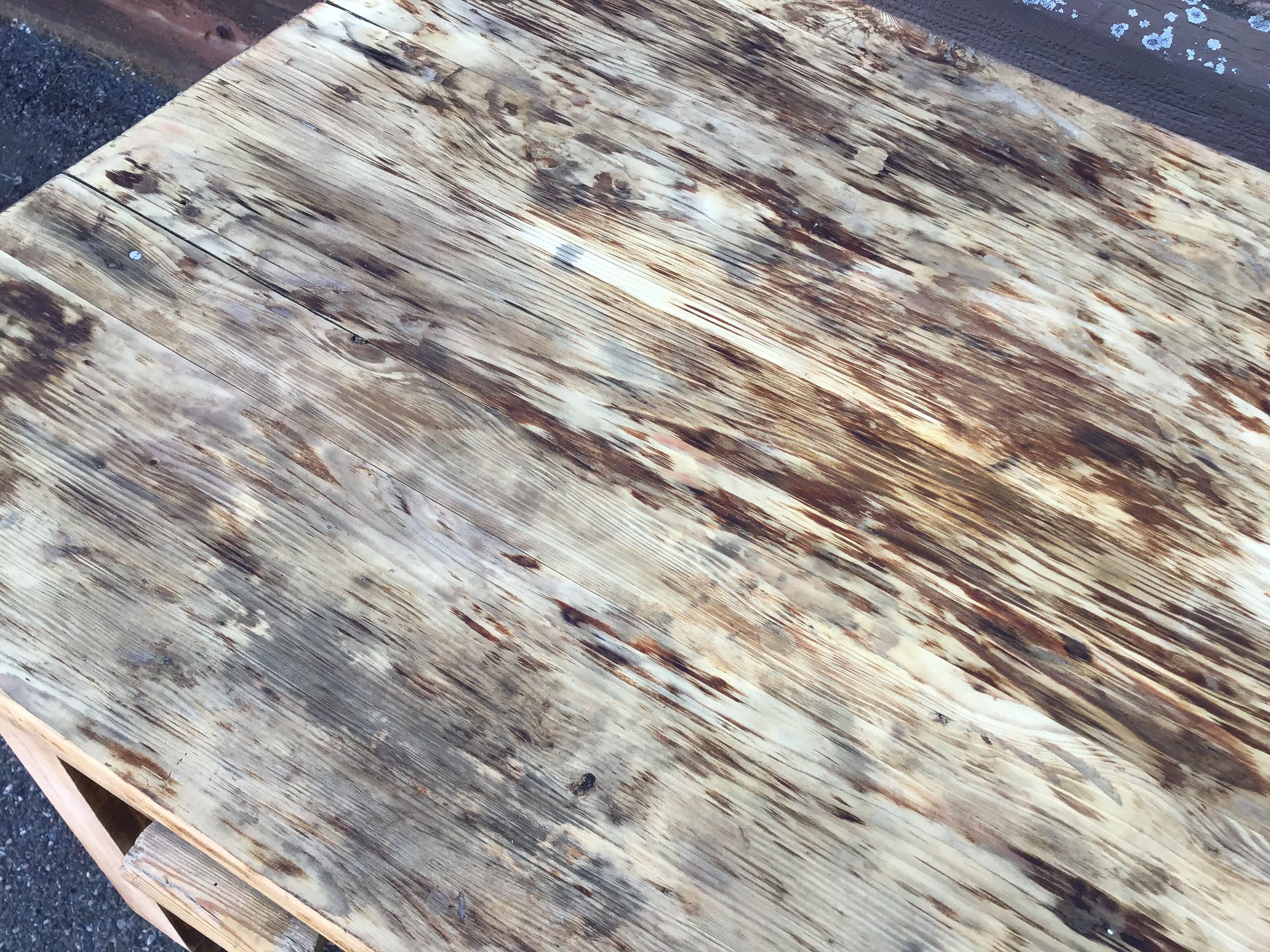 Table de ferme vintage bois naturel 1920