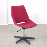 Pink Shell Swivel Chair by Niko Kralj for Stol Kamnik, 1970s