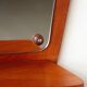 Miroir mural scandinave en teck avec tiroirs – design danois mid-century