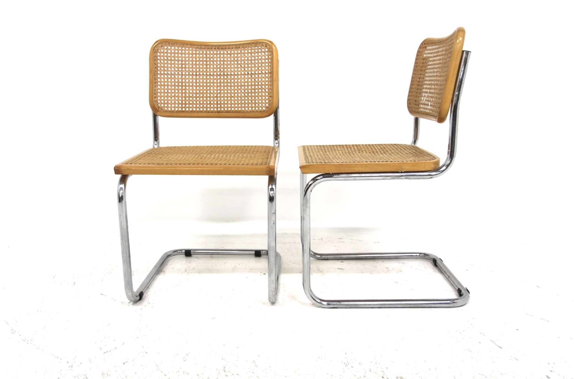 Set of 2 "B32" chairs, Marcel Breuer, Italy, 1990