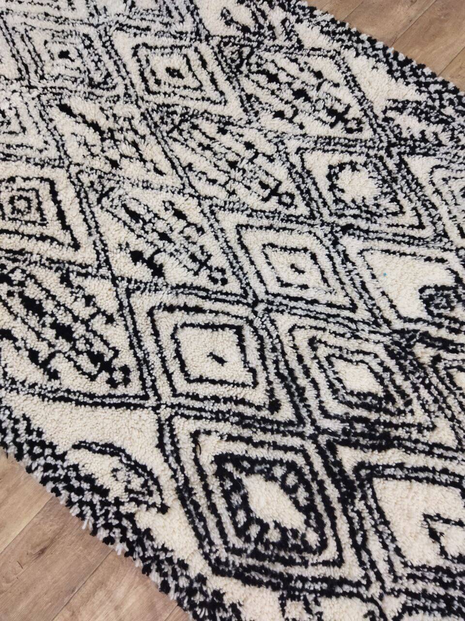 handmade abstract Berber rug 246 X 146 CM