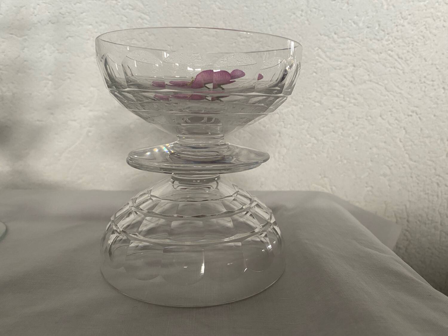 Set of 2 Baccarat crystal champagne glasses