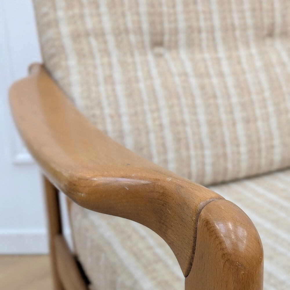 Fauteuil vintage en hêtre