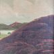 Vintage original landscape oil painting, signed countryside cottage art