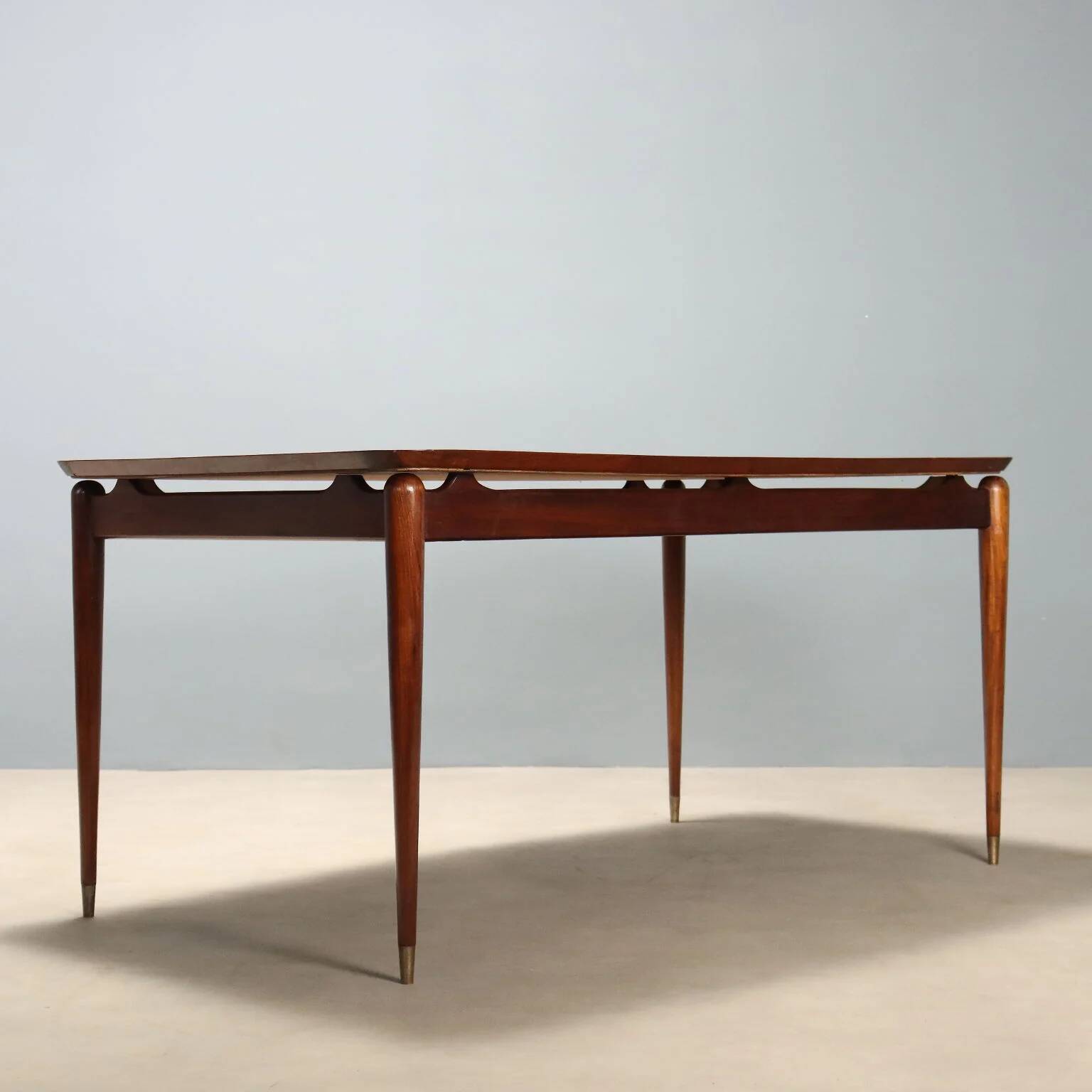 Table à manger vintage en teck, design italien, années 1950-1960
