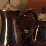 Set of 2 silver metal pourers punched and numbered
