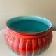 Sarreguemines Art Deco ceramic flowerpot