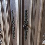 Old sandblasted walnut low sideboard