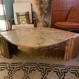 Vintage pink marble eye coffee table