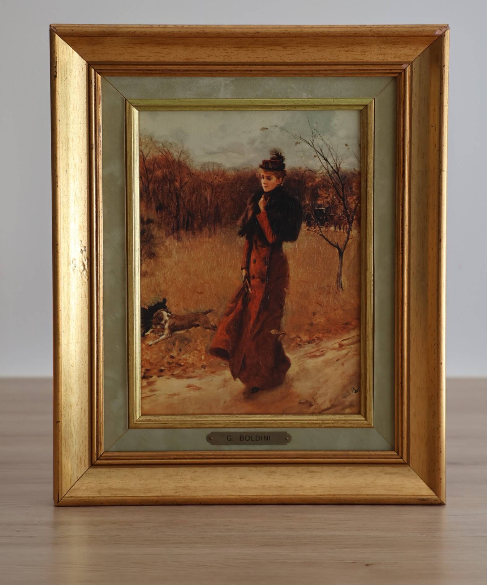Tableau reproduction peinture Boldini "Promenade dans le parc"