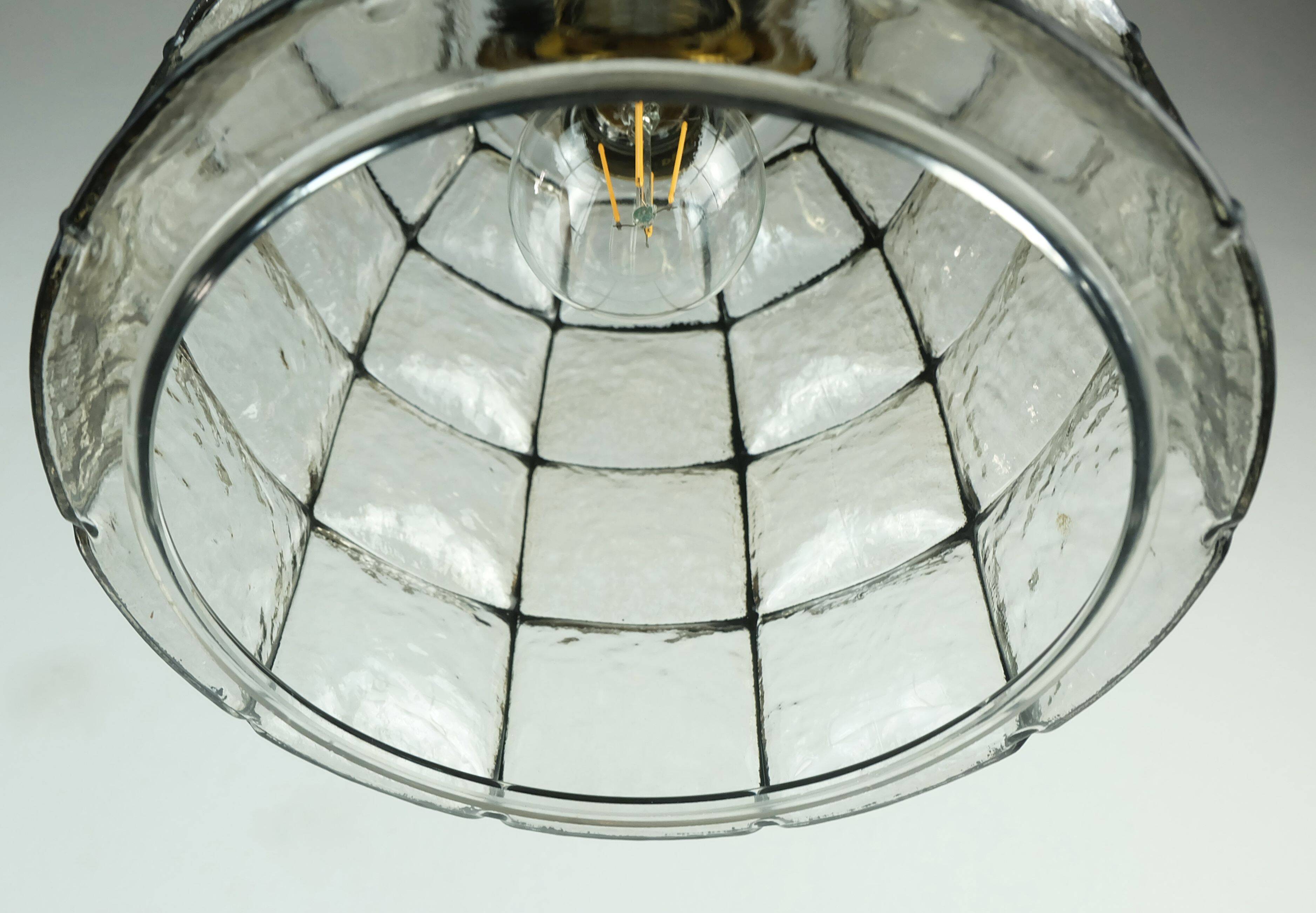 glashuette limburg hanging LAMP 1960's 70's glass pendant light model 4184