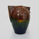 Vase in flamed stoneware with Rambervillers style ear. Signed
