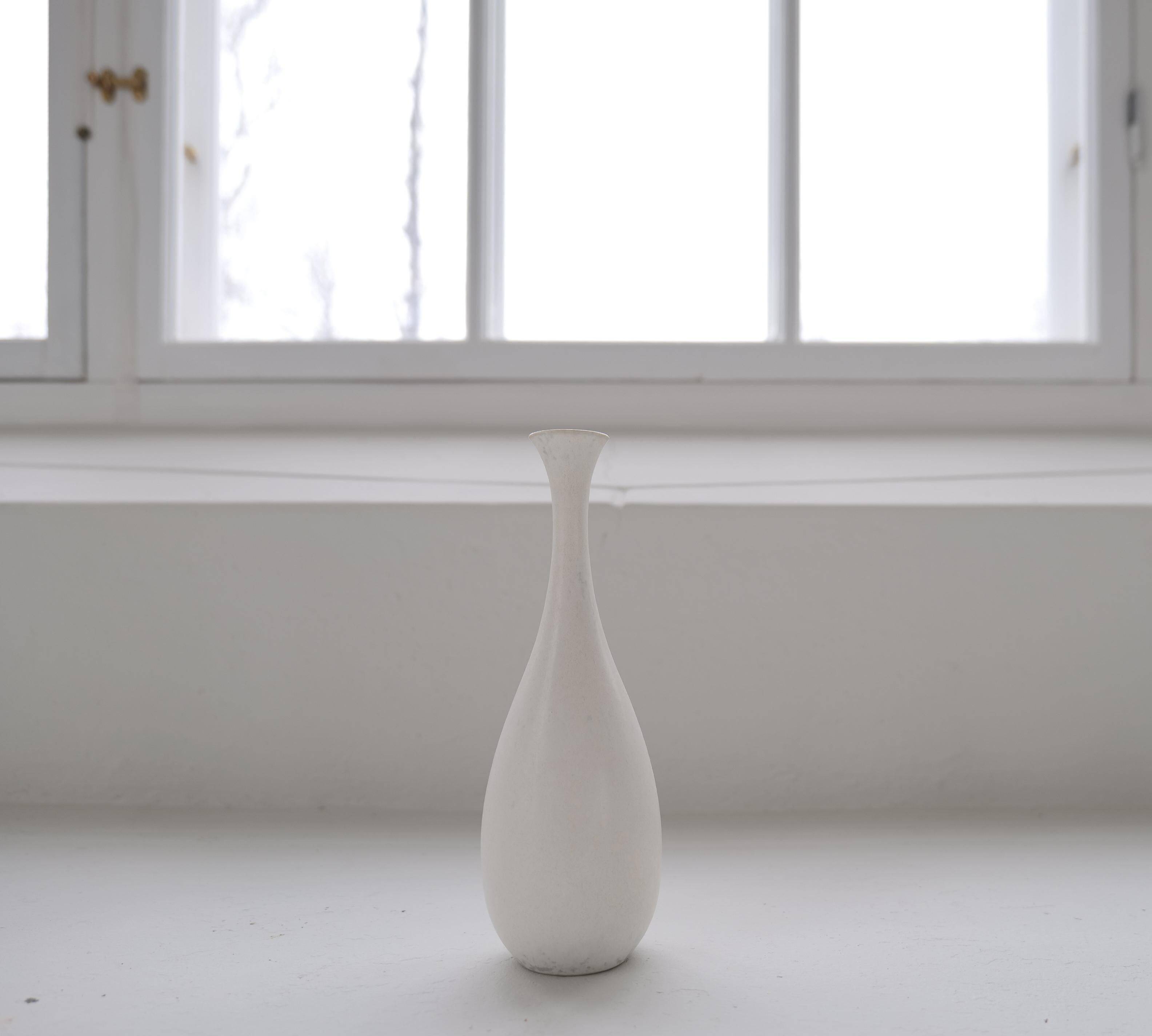 Group of 6 white and grey Midcentury Modern vessels Rörstrand Sweden 1950